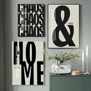 3pcs Retro Canvas Art Print, Modern Minimalist Home Decor, No Frame, Unframed Art Print, Wall Decoration, Abstract Design, High-Quality Material