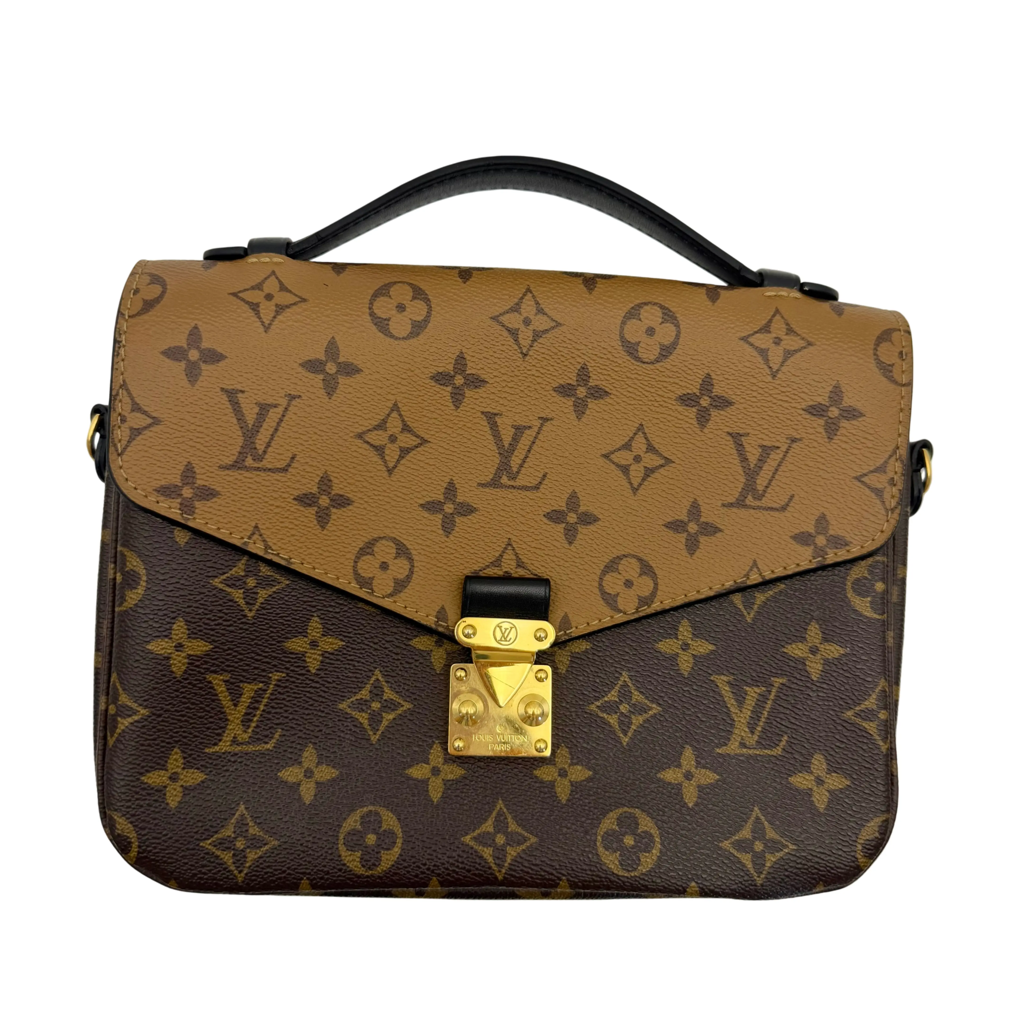 Pre-owned Louis Vuitton 2016 Reverse Monogram Pochette Metis Crossbody Bag
