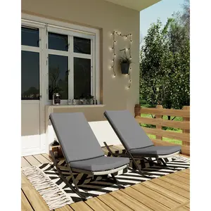 2-Piece Outdoor Rocking Chair Set, All-Weather Rattan Patio Lounge Chairs with Cushions, Boho Porch Furniture for Garden, Backyard & Lawn