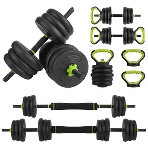 4 In 1 Adjustable Dumbbells, up to 40 Lbs Weight Optional Set - Dumbbell Set, Can Be Used As Barbell, Kettlebell, Push-up Rack, Weight Plates - Suitable For Home Gym Fitness Workout, Suitable For Men/women, Valentine's Day Gift