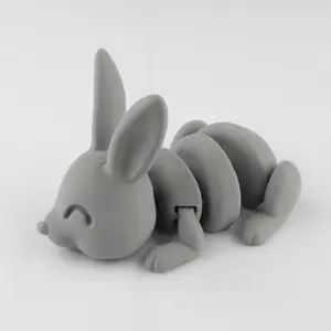 Articulated Cute Bunny Rabbit  - 3D Printed Fidget Desk Toy - Articulating Desk Buddy