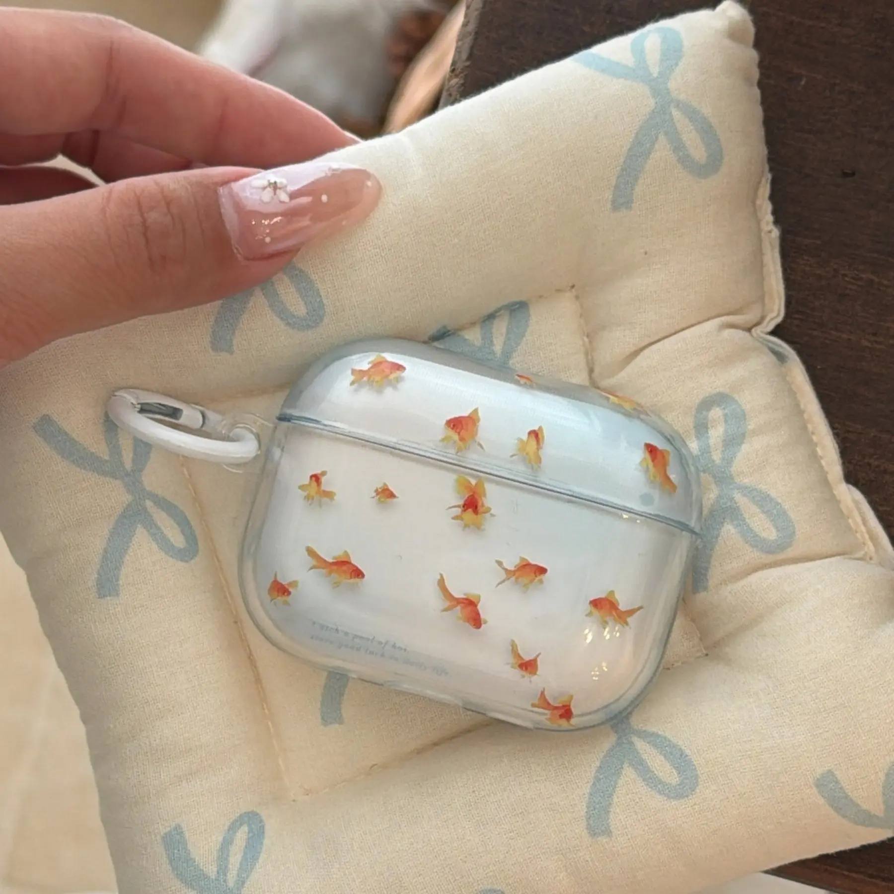Transparent Goldfish Earphone Case with Lanyard for AirPods 4, Cute Protective Cover for Apple 2nd Gen AirPods 3, New Design for AirPods Pro 3