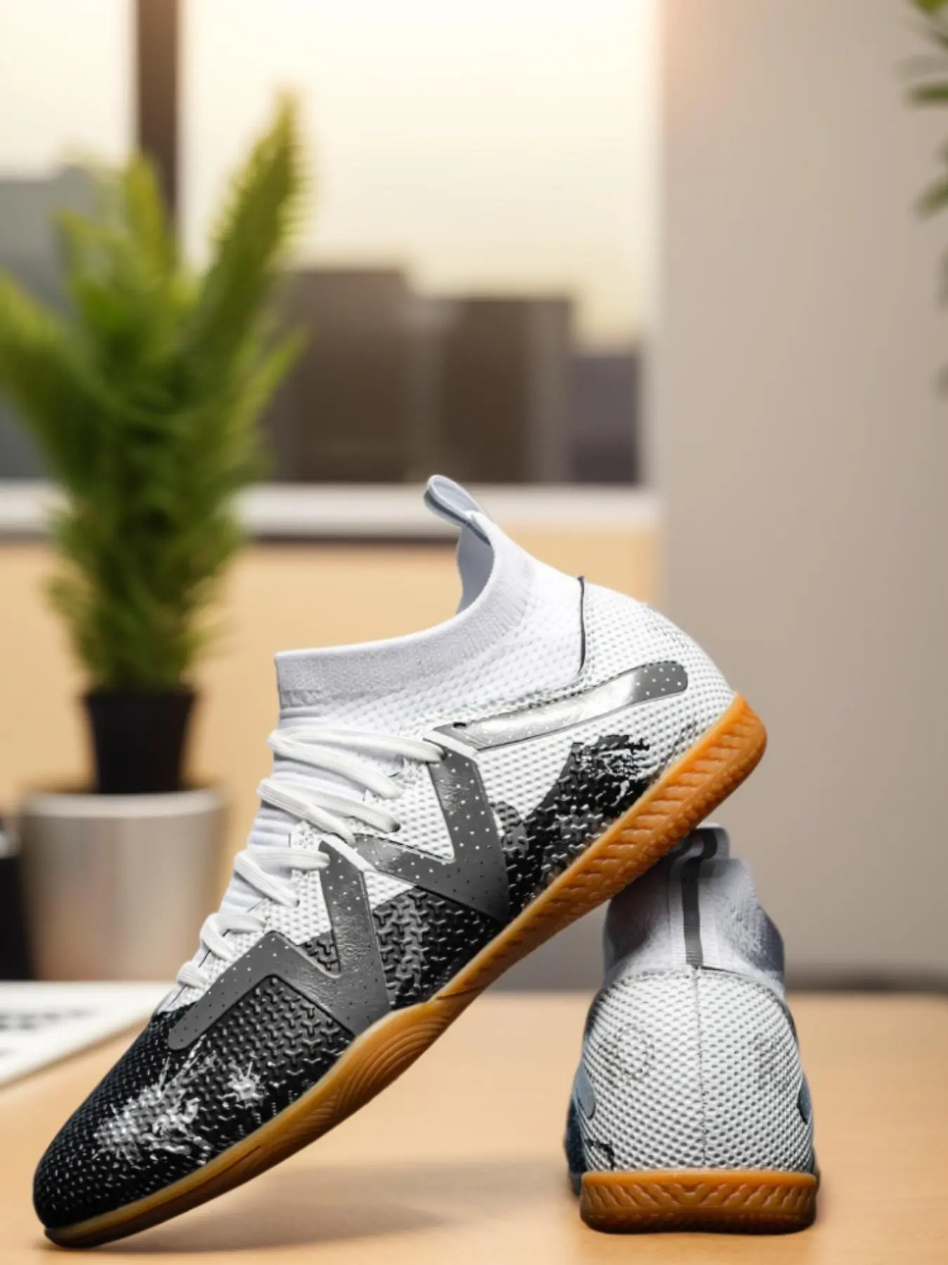 Women's Colorblock Lace Up Soccer Shoes, Sporty Breathable Comfortable Football Shoes, Professional Football Cleats for Indoor Outdoor Training, Football Boots, Athletic Shoes, Sports Shoes