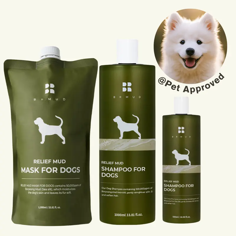 [Official Shop] Muddy Paws bundle– K-Mud Luxury Dog Mask & Shampoo Set for Gentle Pet Skin Care, grooming, Pet Care, Sensitive, Spa, Bath, Grooming Poodle Calming, Dry, Clean