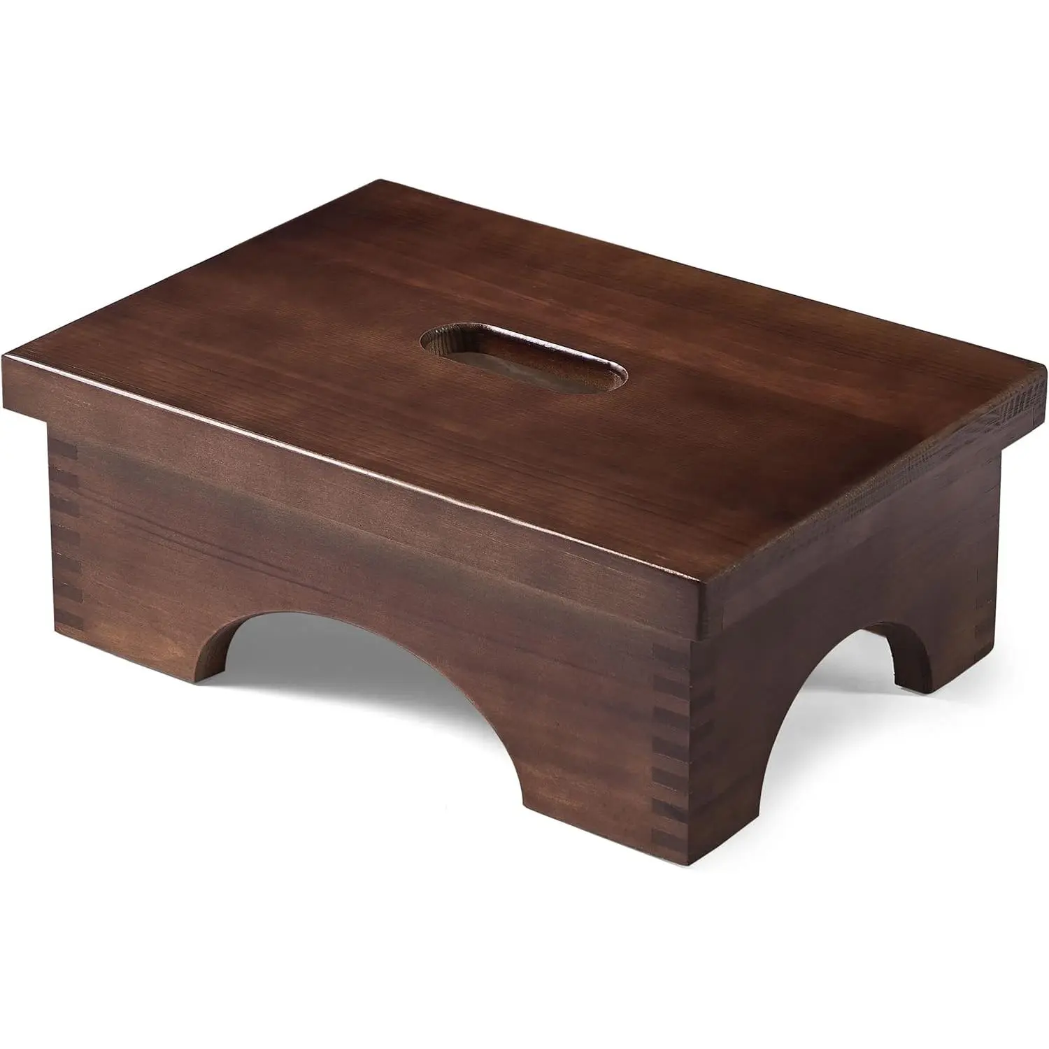 Step Stools for Adults Pre-Assembled, Sturdy Wooden Step Stool Lightweight, Portable Bedside Step Stool with Smooth Finish