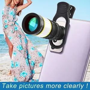 New 38x Long Focus Phone Lens, Color Block Design, Fits Most Smartphones, Includes Universal Clip, HD Long Distance Shooting, Sports Events