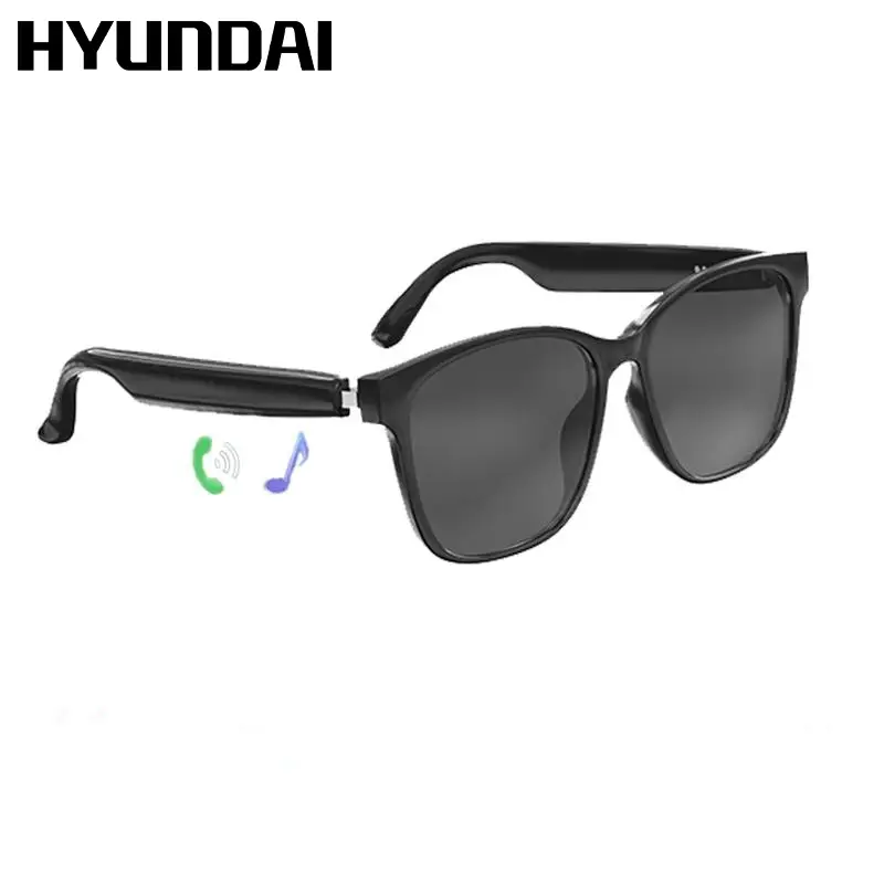 HYUNDAI C8 Wearable Smart Glasses, Bluetooth-Compatible Earbud Headphone for Music & Calls, Durable Electronic Audio Glasses, Creative Sports Headset