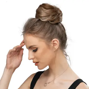 DB-Fluffy Hair Bun with Drawstring Design Synthetic Hair Extension for Daily Wear-DB
