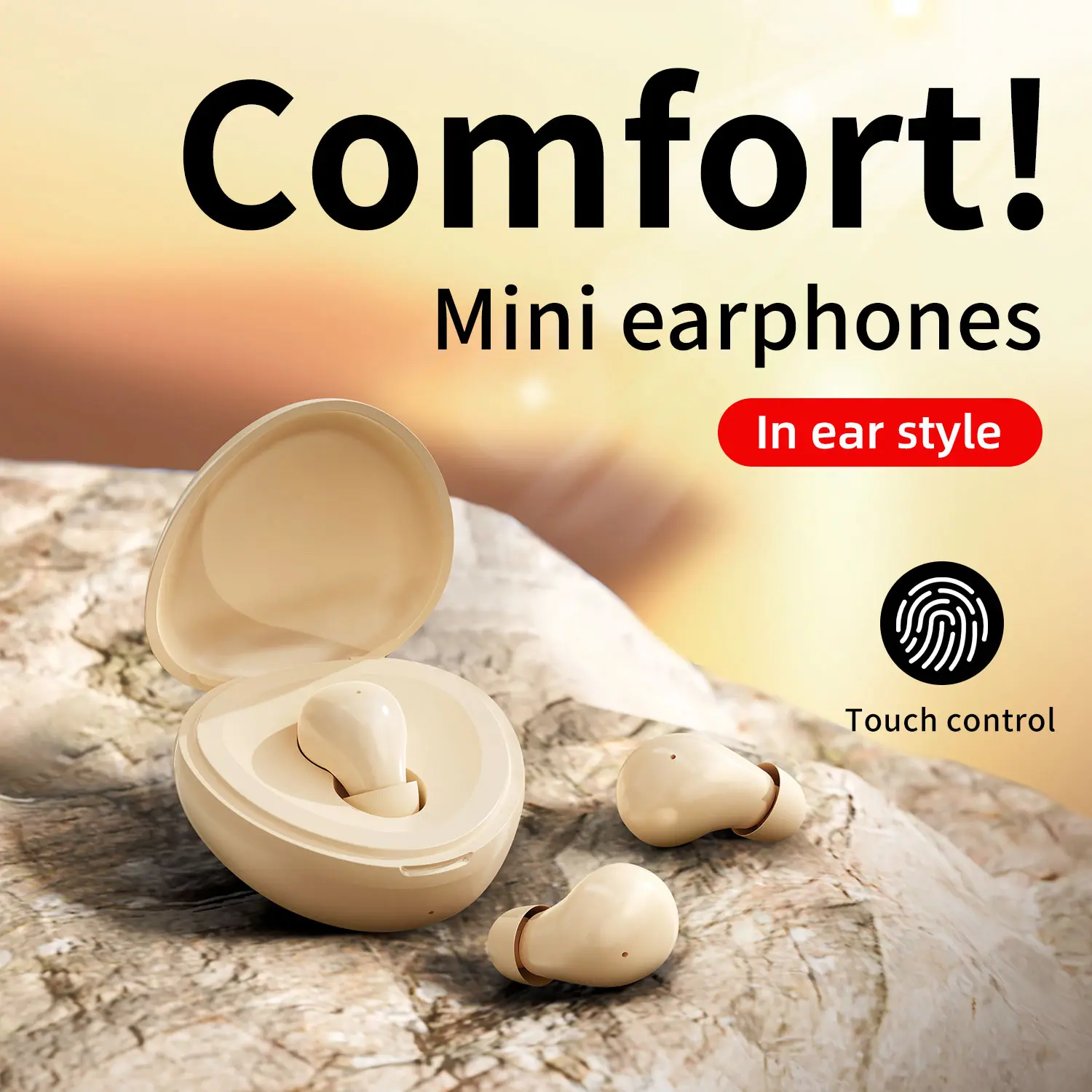 Ultra Flat Single Sleep Earbud, Zero-Pain Invisible In-Ear Headphone for Side Sleepers, Bluetooth 5.4 Touch Control with Compact Charging Case