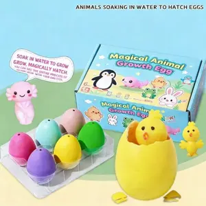 6 Pack Magic Water Incubator Eggs, Easter Basket Surprise Balls with Small Toys Inside, Grow Up to 6 Times, Bath Fun for Kids