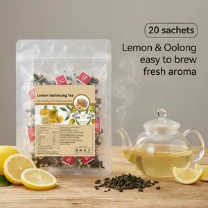 Phoenix Dancong Oolong Lemon Tea 20 Sachets Natural Floral Scented Fruit Tea Premium Loose Leaf Blend Easy to Brew Fresh Aroma
