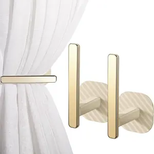 Curtain Holders  Curtain Holdbacks Self Adhesive Drapery Tiebacks L Shaped Hooks Nordic Style Window  Holdbacks for Home Office Decor(Beige,2 Pcs)