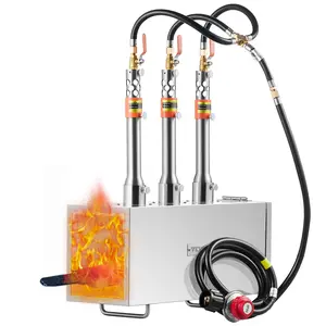 VEVOR Portable Propane Forge,  3 Burner Farrier Forge, 2600℉ Tool and Knife Making Blacksmithing Gas Forge, Large Capacity Square Stainless Steel Gas Forging Tools and Equipment for Metal Forging