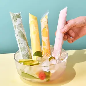 Disposable Ice Pop Bags, Transparent Self-Sealing Ice Popsicle Bags, Yogurt Fruit Ice Bag, 50pcs/100pcs, Ideal for Parties and Events