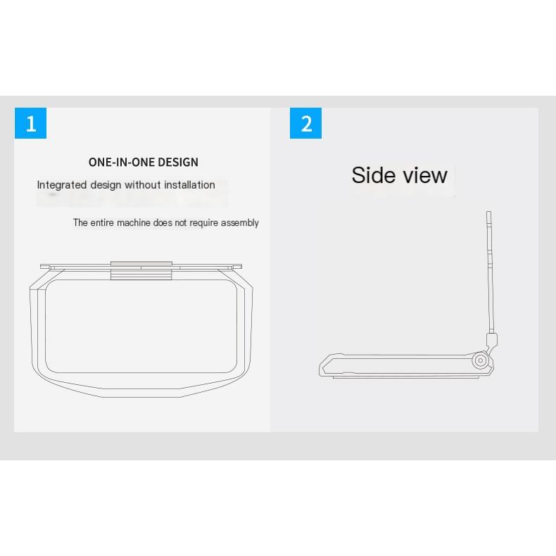 Car HUD Wireless Charger Phone Mount with Projector