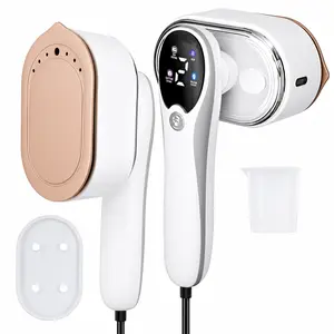 1200W Portable Handheld Garment Steam Machine, Travel Clothing Steamer with LCD Display, 10s Fast Heat-Up, 2-in-1 Wrinkle Remover for Home & Travel