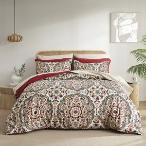 Regency Heights Boho Mandala Juna 6/9 Piece Bed in a Bag Comforter Set Full Size Elegant Design & Compact Convenience