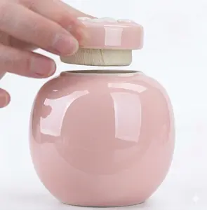 Dog Cat Treat Jar Airtight with Lid – Cute Ceramic Pet Food Storage Container Paw Design (350ml)