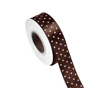 2.5cm Polka Dot Polyester Ribbon, 5 Rolls/10 Rolls, DIY Hair Accessories, Gift Box, Bow Material, Fashion Craft Supplies