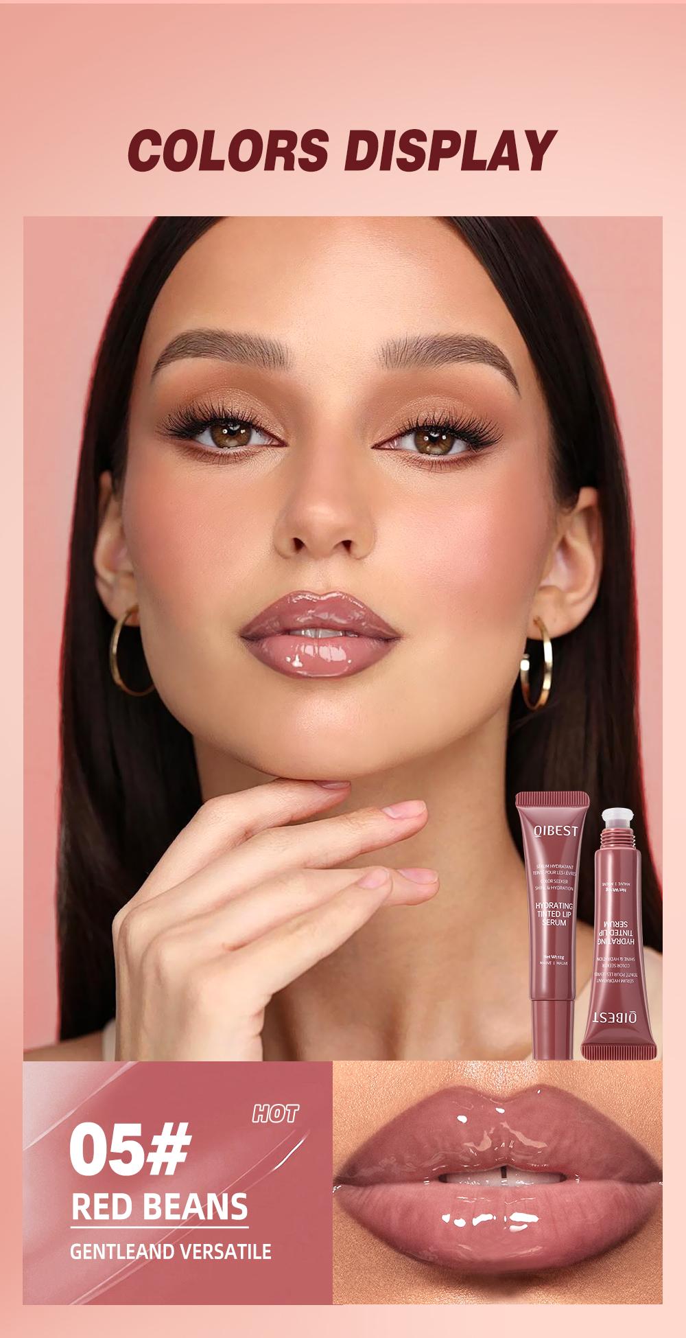 Long-Lasting Lip Gloss, Moisturizing Hydrating Nourishing Glossy Lip Glaze Stick, Plumping EffectLip Oil Lipstick for Women & Girls, Makeup