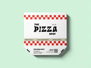 Customizable White Edge Pizza Box | Parties & Event & Occasion | Corrugated Cardboard
