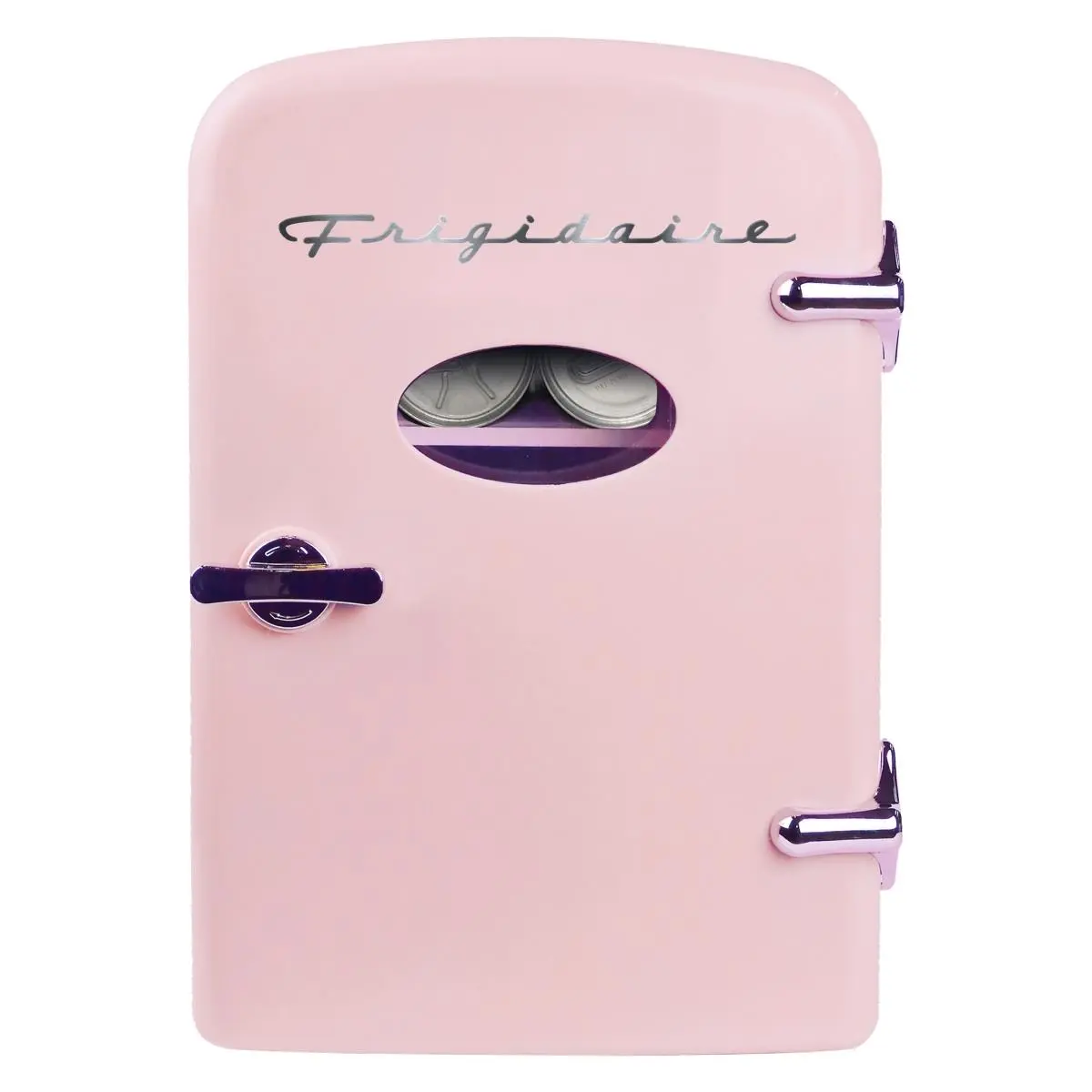 Frigidaire EFMIS129-PINK Portable Mini Beverage Refrigerator Cooler Pack, Home Decor Apartment Cooler Mini Fridge
