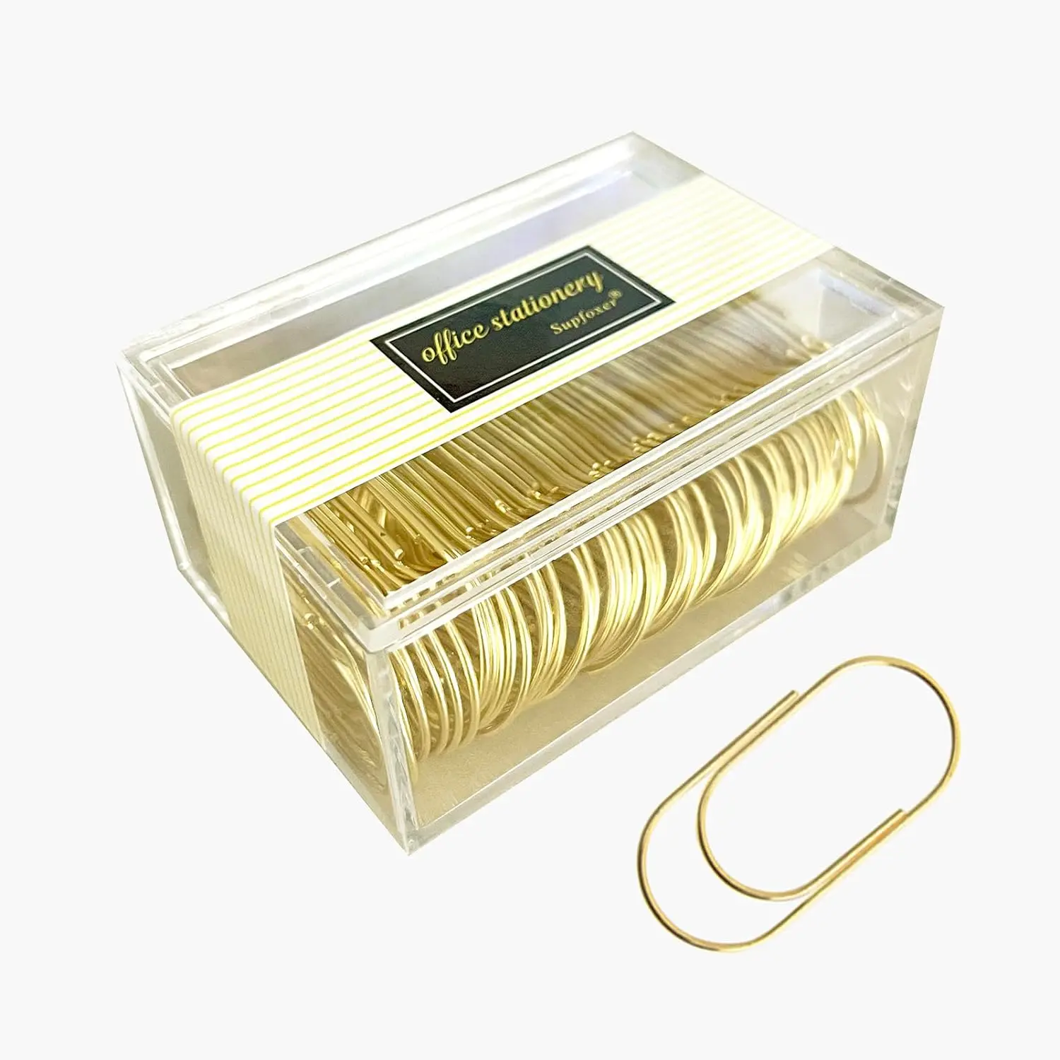 Giant Electroplated Steel Paper Clips, 50-Count 50mm/1.97" Wide Non-Skid Smooth Finish, Planner Fit Giant Clip Set for Home/School/Office Paper Holding Office Stationery Accessories