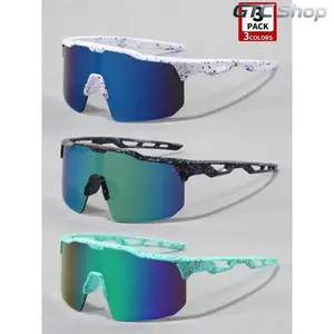 Kids' 3-Piece Sports Sunglasses Set, UV400 Protection Sports Eyewear for Boys & Girls, Durable Fashion Eyewear, Ideal for Cycling & Tennis, Perfect Holiday Gift summerwins