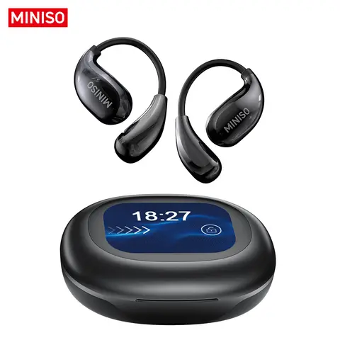 MINISO MS189 In-Ear Bluetooth Mini Wireless Earbuds - Touch Sensor Audio Headset with HIFI Stereo Speakers, Full Color Display Touch, 48H Playtime, Ultra-Comfort, for Gym Running Workout