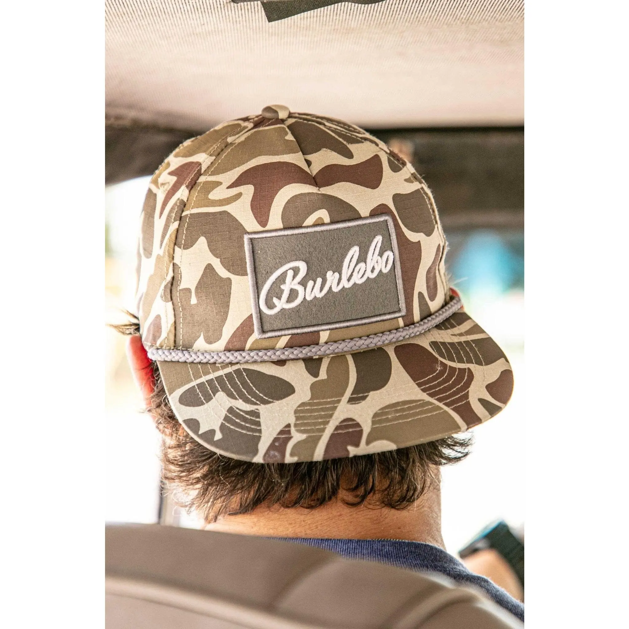 Burlebo Gray Camo Patch Hat