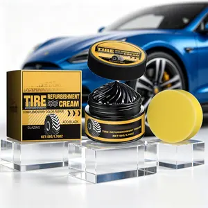 Car Tire Shine Paste Tire Cleaning and Polishing Paste for Wheels Waterproof Dust Resistant Tire Care Paste Gloss Finish Auto Detailing Care