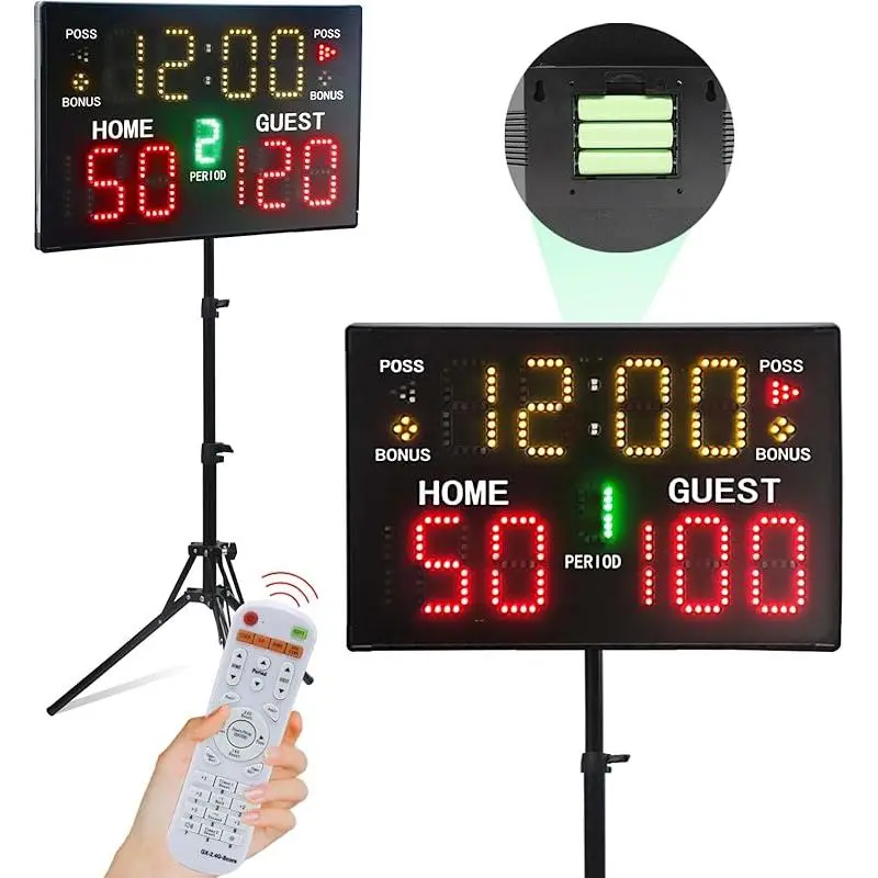 scoreboard with tripod