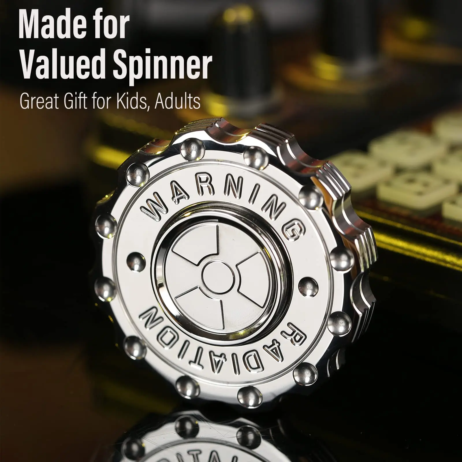 Small Gossip Desgin,Magnetic Slider & Fidget Spinners for Adults, Heavy Metal Figette Spin,  Silent Long Spinning，Metal Stress Relief Toy，Ideal Gift，holiday season gift，toys boys