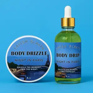 NIGHT in Paris Perfume Duo Body Drizzle 8 oz & Body Drip 4 oz - Drizzle the Moment Own the Night for Luxurious Skin Care