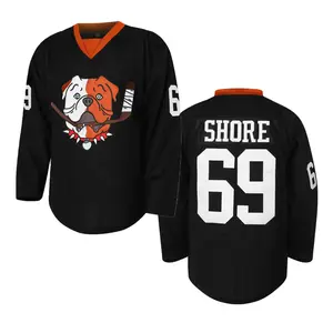 TronX Letterkenny Sudbury Blueberry Bulldogs Hockey Jersey #69 Shore 69 TV Series Adult V-Neck Long Sleeve Uniform Mint Color Dog Head Design Christmas Eve Gifts