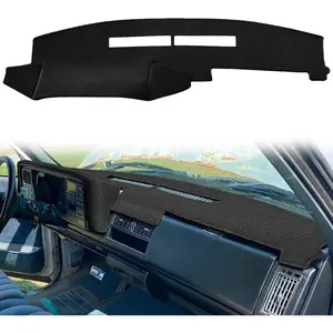 Dashboard Cover Dash Cover Mat Fit for Chevy Chevrolet Silverado/ Sierra C1500 C2500 C3500 K1500 K2500 K3500 Pickup  1988-1994, 1992-94  Yukon/Chevy Blazer Suburban(88-94, Black) Y25