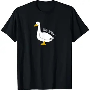 Women's funny goose meme Graphic T-Shirt - Short Sleeve Crew Neck Regular Fit Casual Wear | Soft & Breathable Fabric, Durable Print, Everyday Comfort, Machine Washable