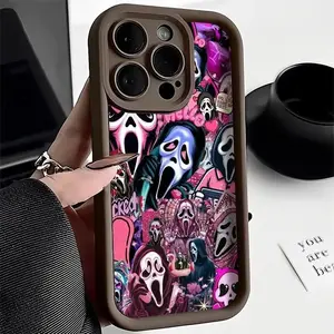 Ghost Scream Collage Pattern Phone case for iPhone 17/16/15/14/13/12/11 ProMax Plus for Samsung phones,an excellent gift for friend or fans.