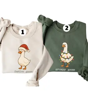Funny Couple Sweatshirts for Christmas, Funny Gift for Husband and Wife Girlfriend Boyfriend Mom Dad Funny Couple Gift, Goose Sweatshirt