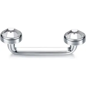 14G Titanium Staple Surface Piercing Barbell Double  Internally Threaded Surface Barbell Staple Piercing 12/14/16/18/20mm