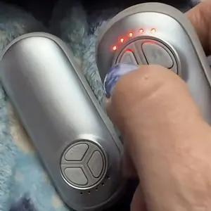 Rechargeable Hand Warmers 2 Pack, Magnetic Electric Pocket Warmers with Flashlight & SOS, 5 Heat Levels, Fast Heating Winter Hand Warmers for Camping, Skiing & Gifts