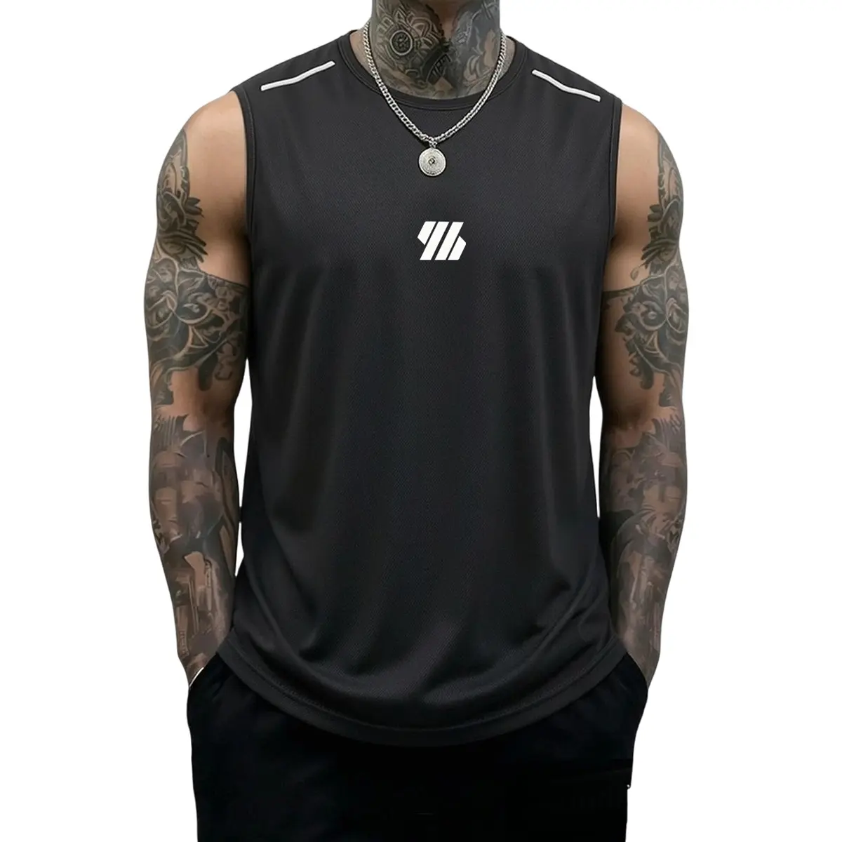 Men’s tank top; casual soft sleeveless muscle T-shirt; fitness T-shirt; sports tank top; solid color design; street sport trend hip-hop creative print; summer vibe; SummerWins; versatile men’s tank top; gift for men; men’s running tank top; men’s everyday