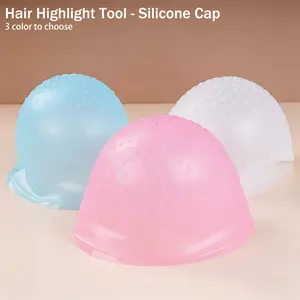 Reusable Silicone Hair Highlighting Cap with Metal Hook, Professional Dye Cap for DIY & Salon, Precision Streaking, One Size Fits All