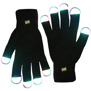 Blinkee  LED Black Gloves, Multi Color