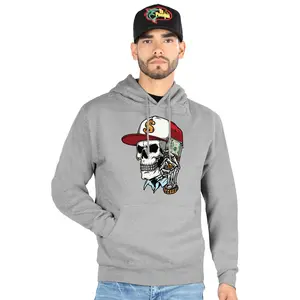 FERRETI HATS Cotton Hoodie Calavera with Iconic Skull Design