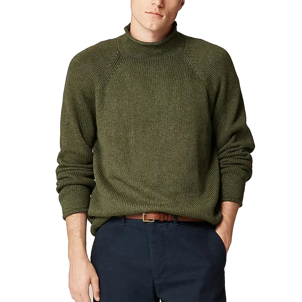 Gihuo Men's Casual Knit Sweater, Long Sleeve Ribbed Crew Neck Pullover, Lightweight Soft Sweater for Fall, Classic Everyday Layering Top for Work, Weekend & Outdoor Wear