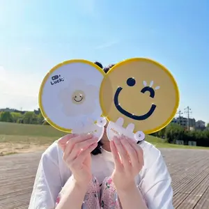 1pc Compact & Portable Summer Folding Fan - Stylish Plastic Handheld Design for Women