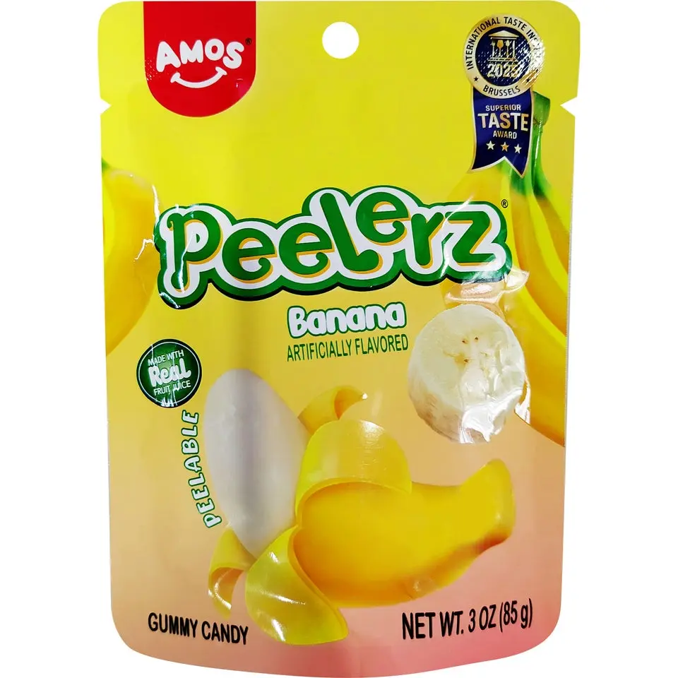 Amos Peelerz Peelable Banana-Flavored Gelatin-Base Gummies, 2.47 oz Candy Amos Peelerz Peelable Banana-Flavored Gelatin-Base Gummies, 2.47 oz Candy