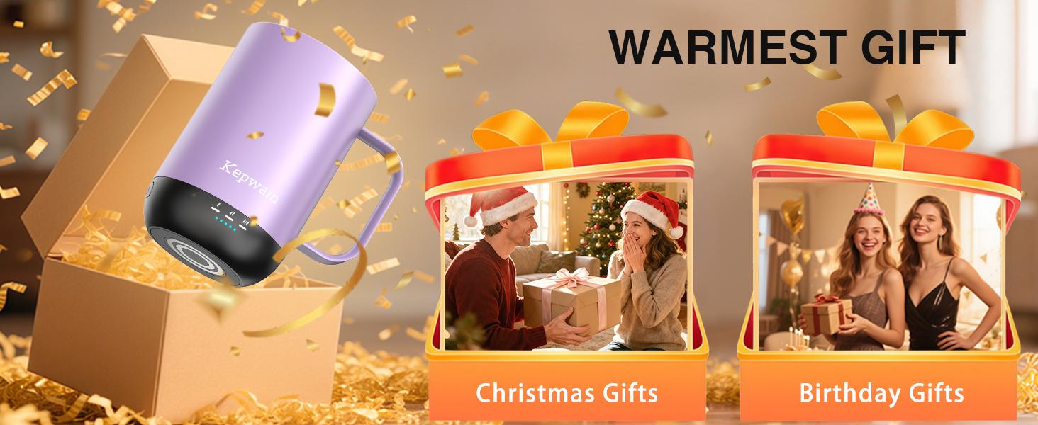 Kepwam Self-Heating Coffee Mug T1-16oz, Fast Heating Rechargeable Heated Coffee Mug, Smart Mug with App & Button Control, Ideal Gift for Coffee Lovers & Hot Drink Enthusiasts