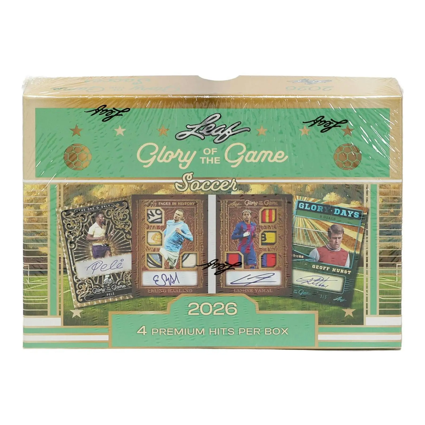 2026 Leaf Glory of the Game Soccer Hobby Box (4 Premium Hits)